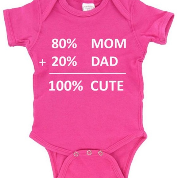 80 Percent Mom 20 Percent Dad 100 Percent Cute - Picture 1 of 1